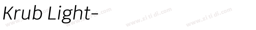 Krub Light字体转换